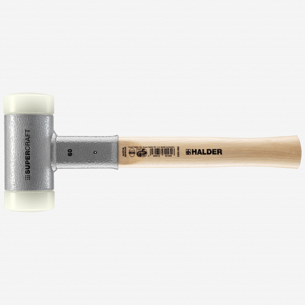 Halder Supercraft Dead Blow, Non-Rebounding Hammer with Nylon Face