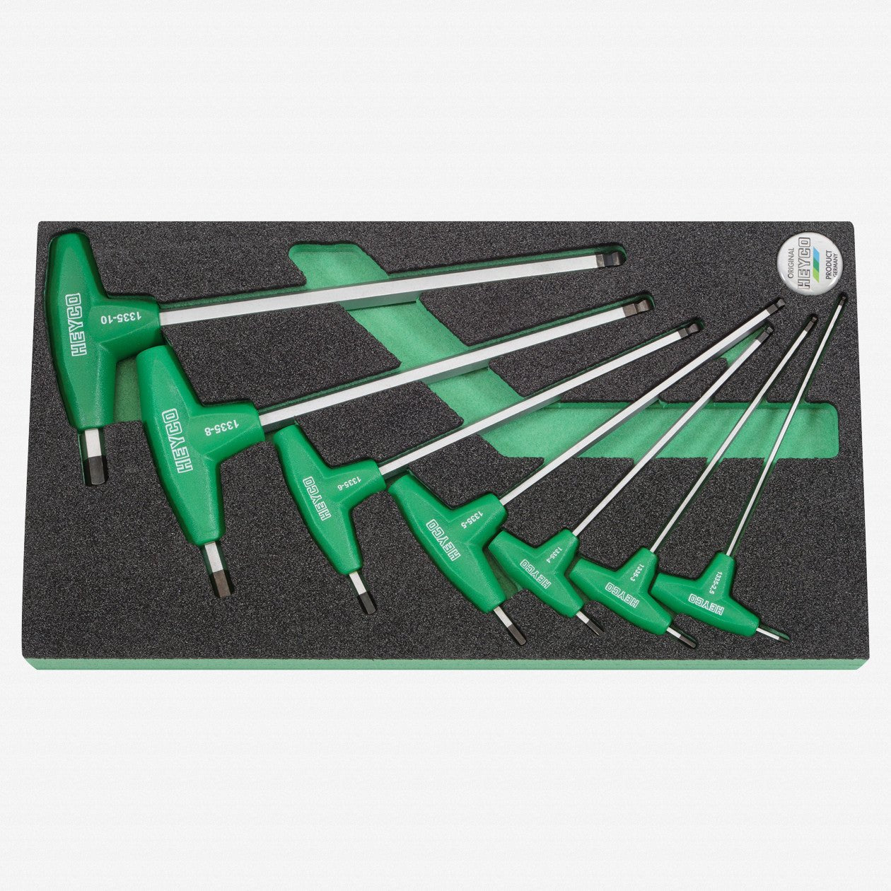ハロー Heyco Metric Ball End Hex T-handle Set, 7 Pieces | Heyco at KC Tool