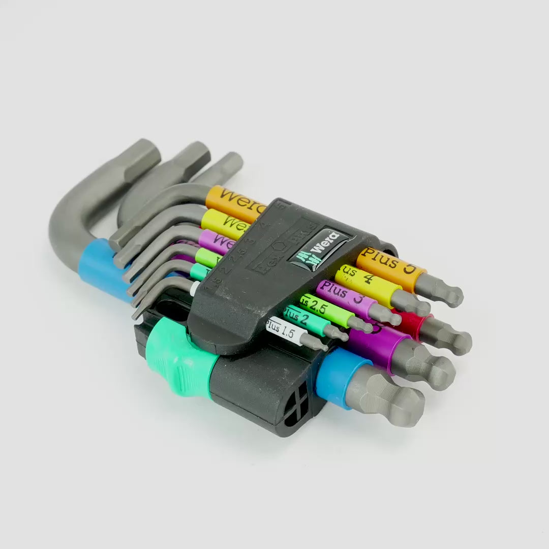 その他 123 Wera 133164 Multicolor 2 Metric Hex-Plus L-key Set, BlackLaser