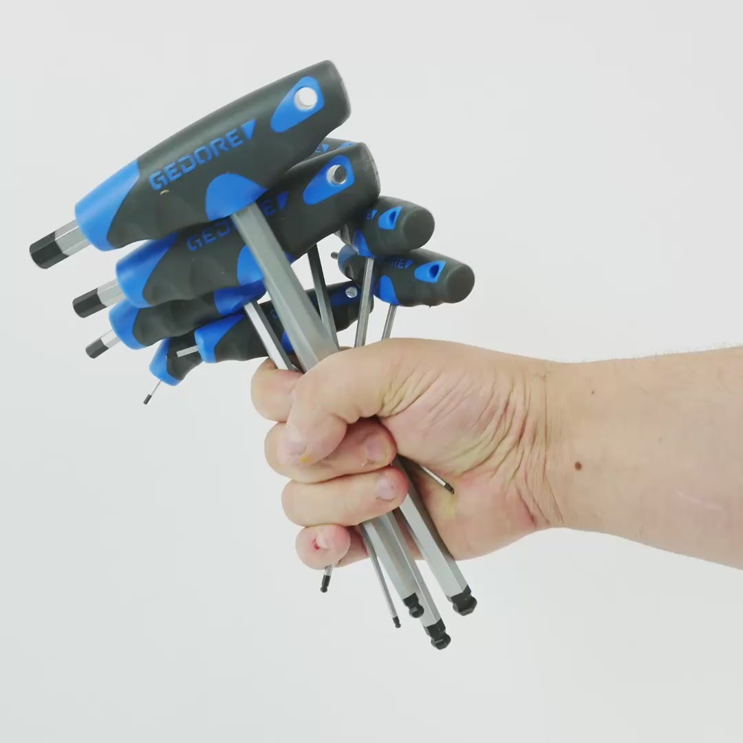 ☆たま☆T&A No.21 Gedore DT 2142-008 Metric Ball End T-Handle Set 2.0-10mm, 8 Pieces
