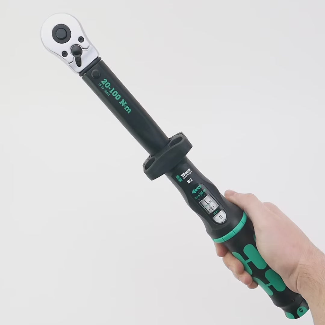 虎えもん Wera 075611 Torque Wrench 20-100 Nm Reversible Ratchet 3/8
