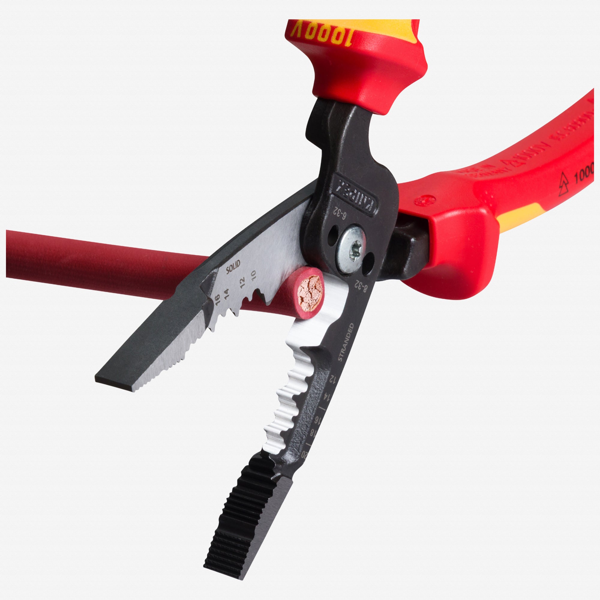 Knipex Forged Wire Strippers, 8" - Insulated