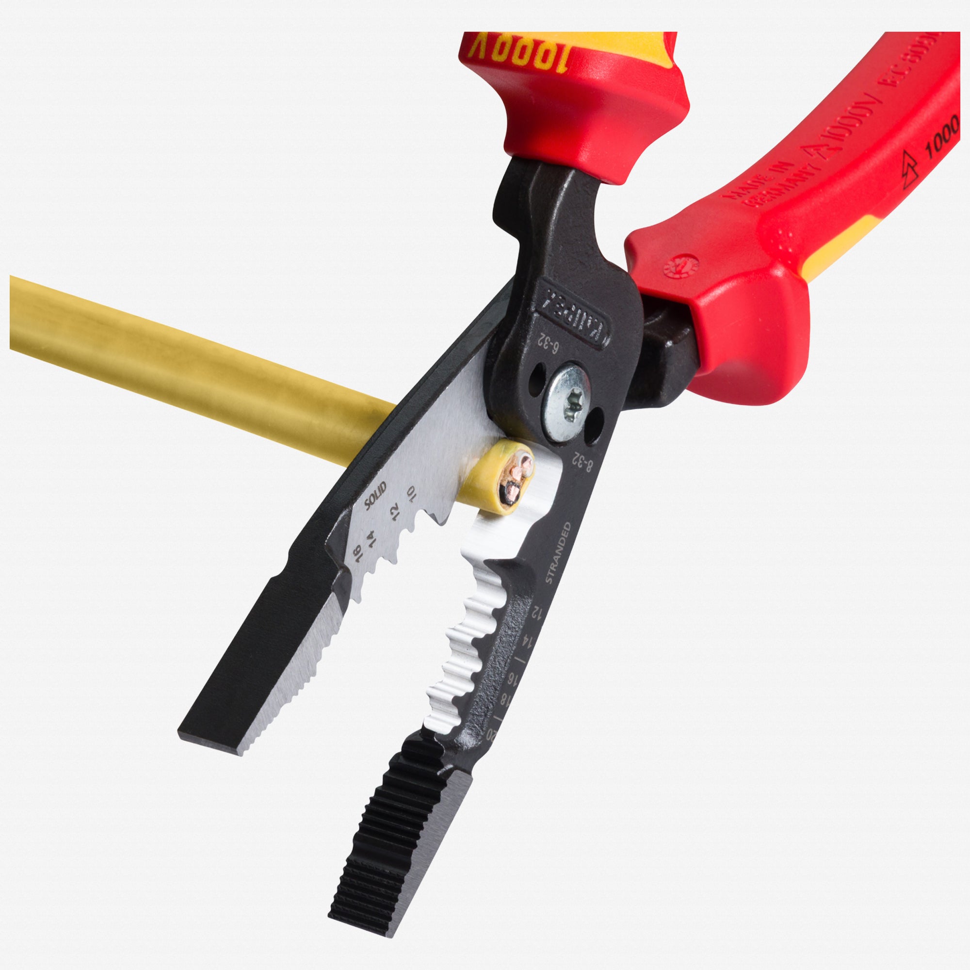 Knipex Forged Wire Strippers, 8" - Insulated