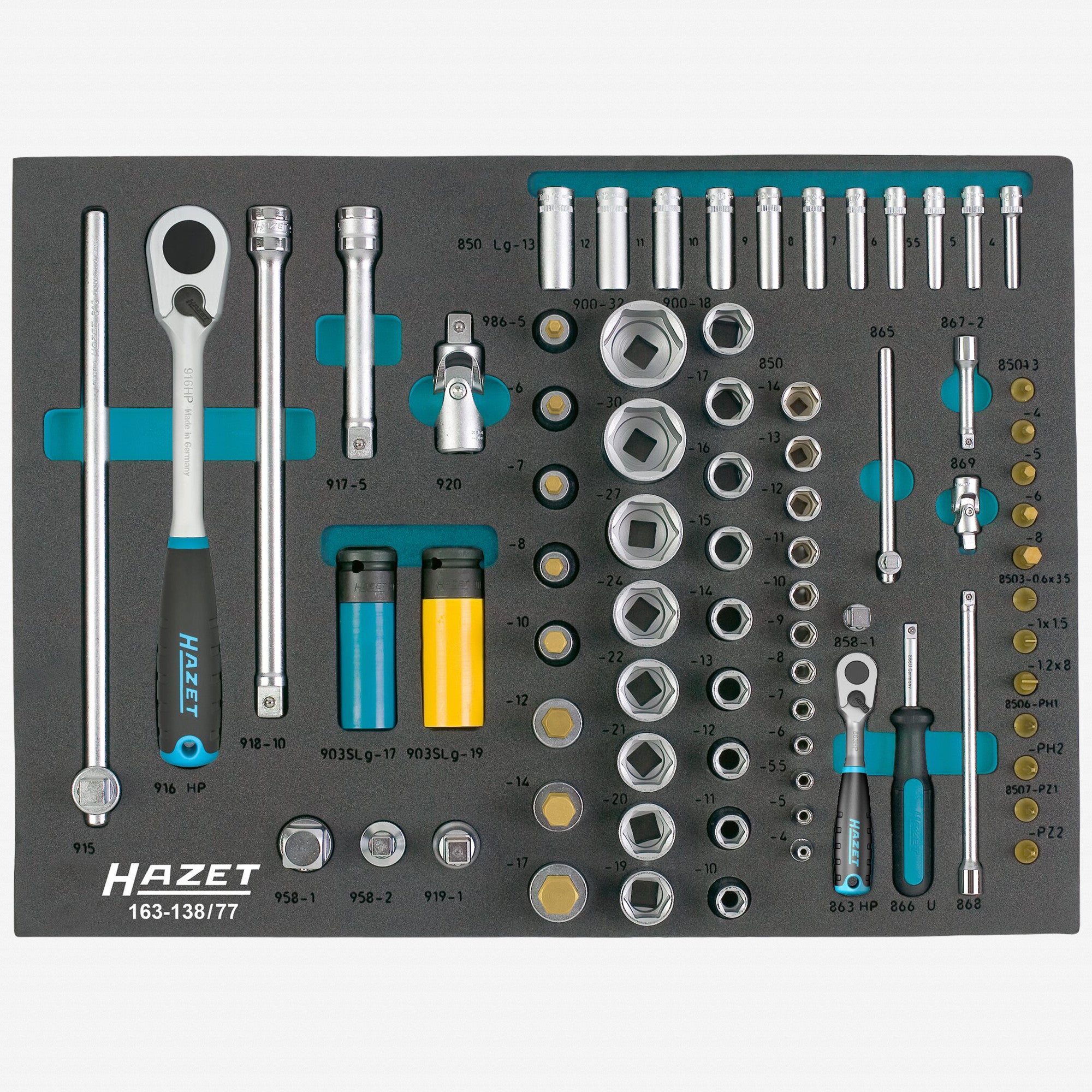 Hazet 163-138/77 Socket set  - KC Tool
