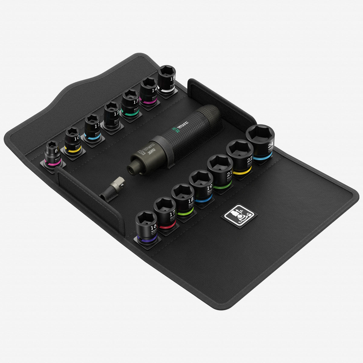 Wera 072018 Impaktor Metric Impact Screwdriver Set 1, 5/16" Hex Drive, 16 Pieces
