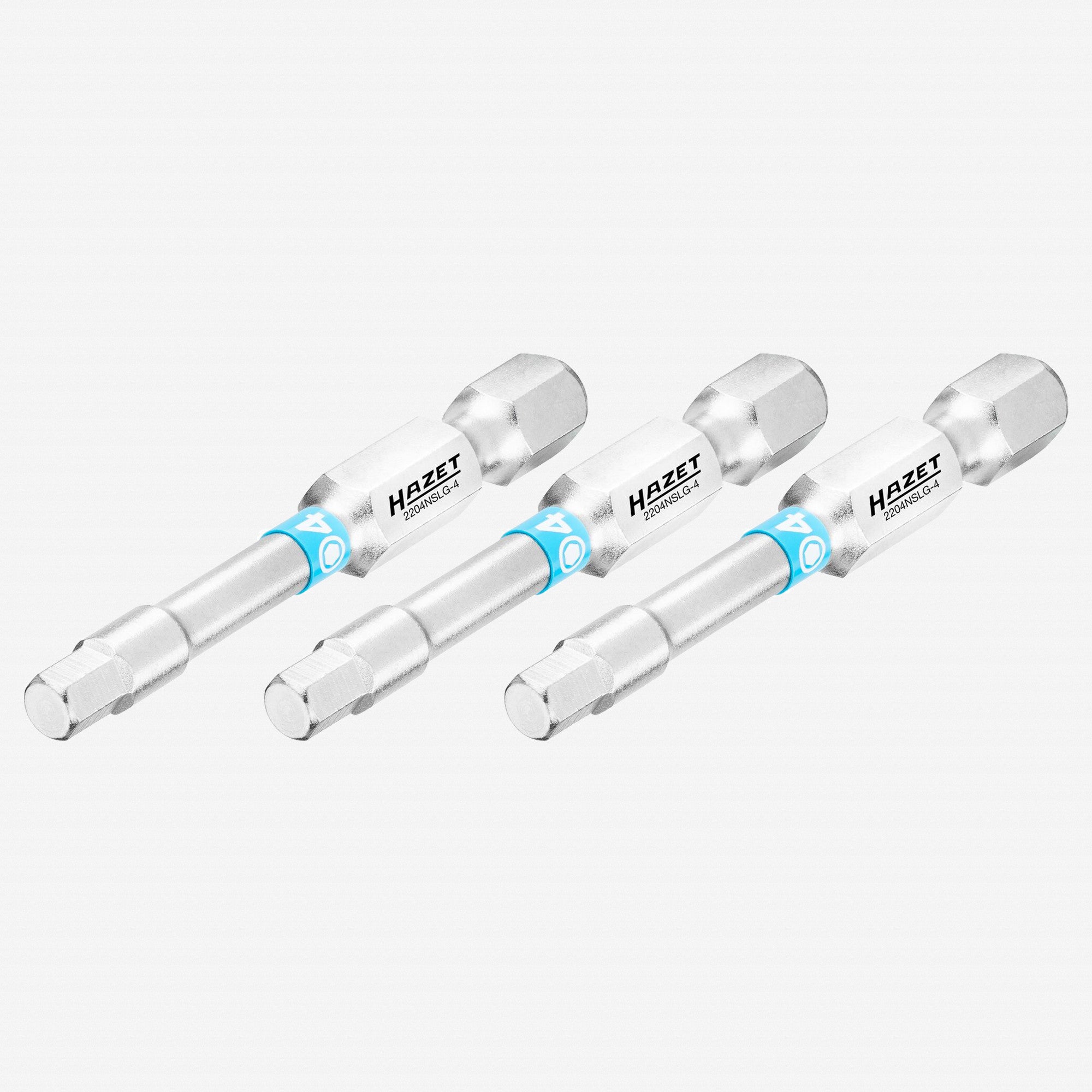 Hazet 2204NSLG-4/3 4 x 50 mm Hex Torsion Bit, 1/4" Drive, 3 Pieces - KC Tool