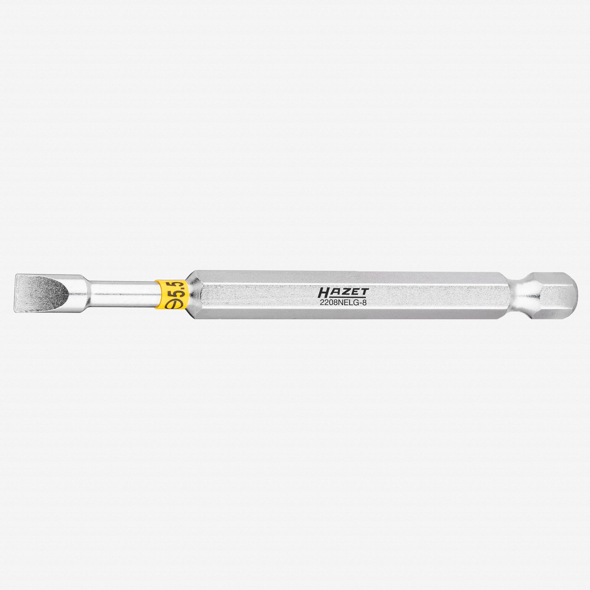 Hazet 2208NELG-8 0.8 x 5.5 x 89 mm Slotted Torsion Bit, 1/4" Drive - KC Tool