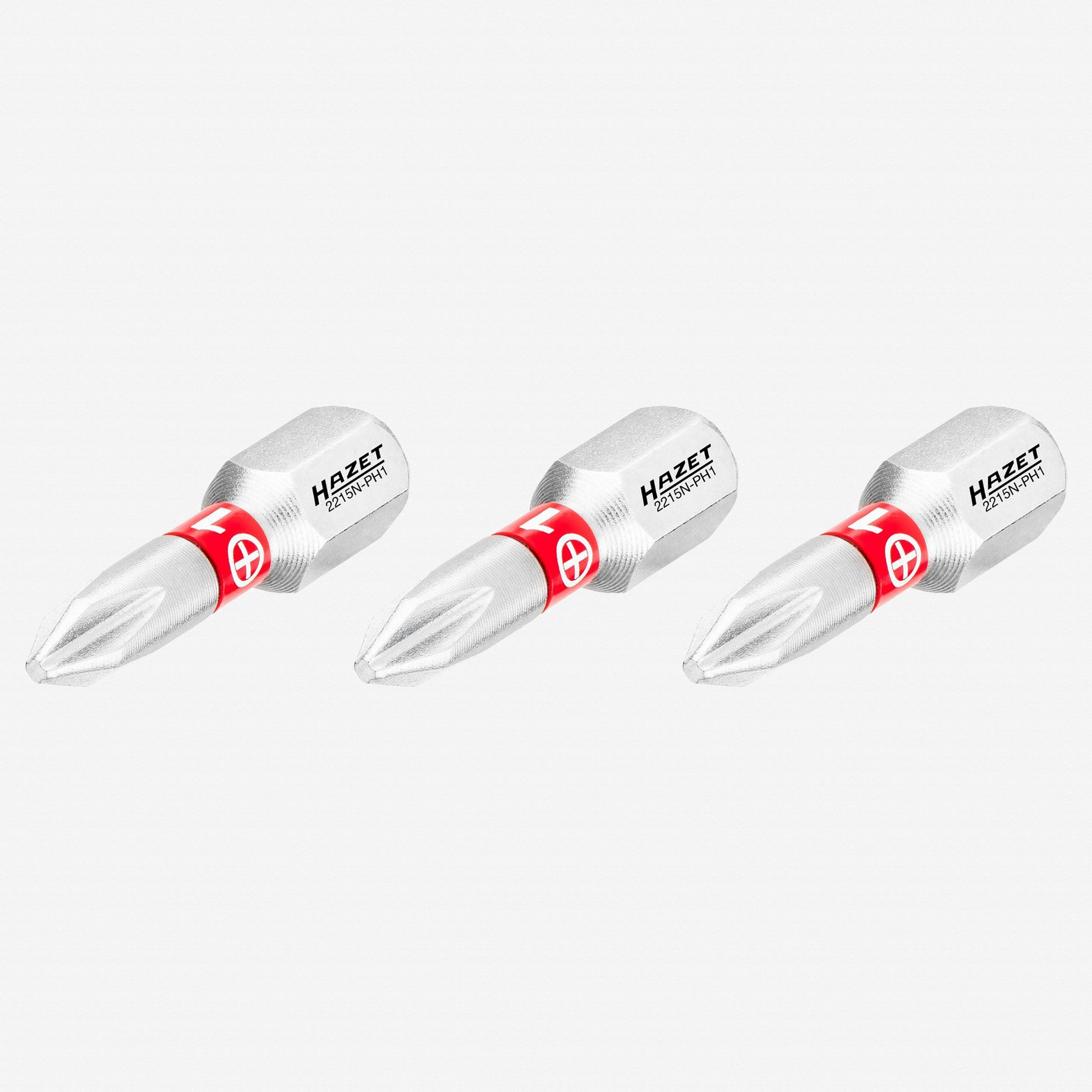 Hazet 2215N-PH1/3 Phillips #1 x 25 mm Torsion Bit, 3 Pieces - KC Tool