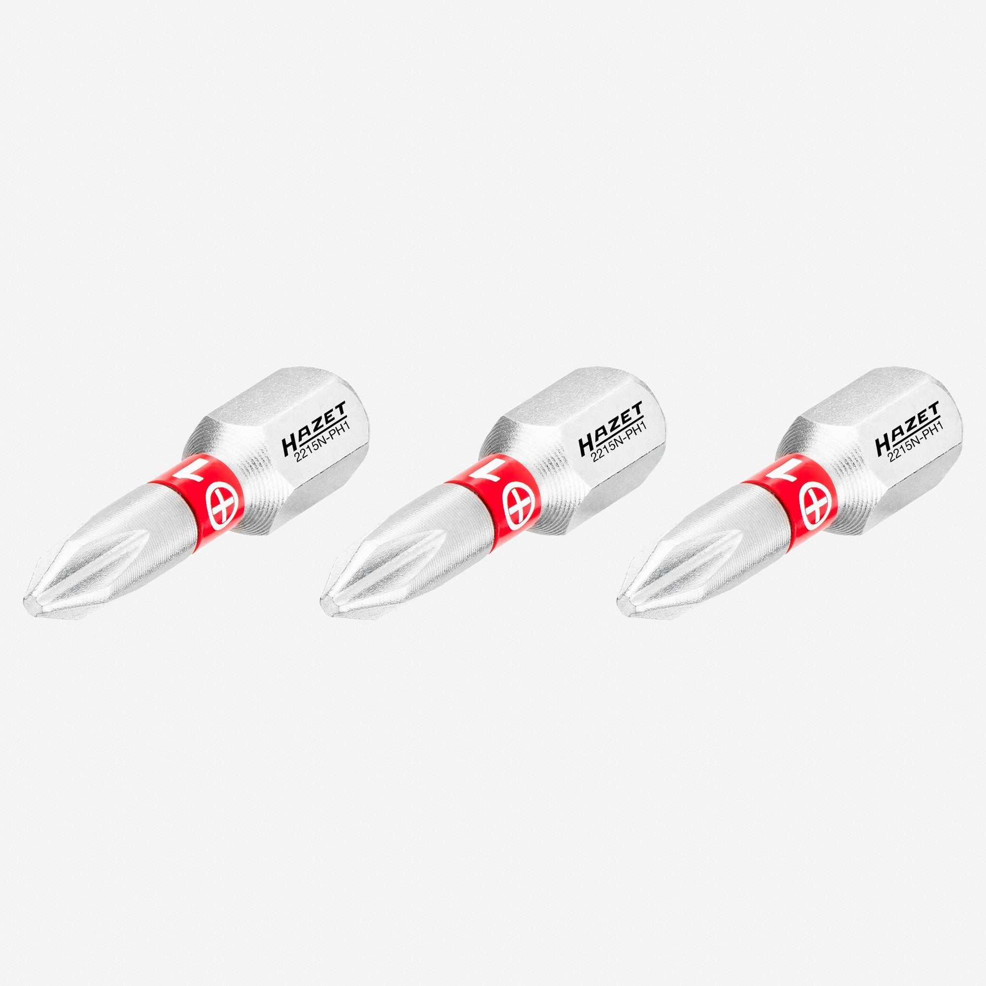 Hazet 2215N-PH1/3 Phillips #1 x 25 mm Torsion Bit, 3 Pieces - KC Tool