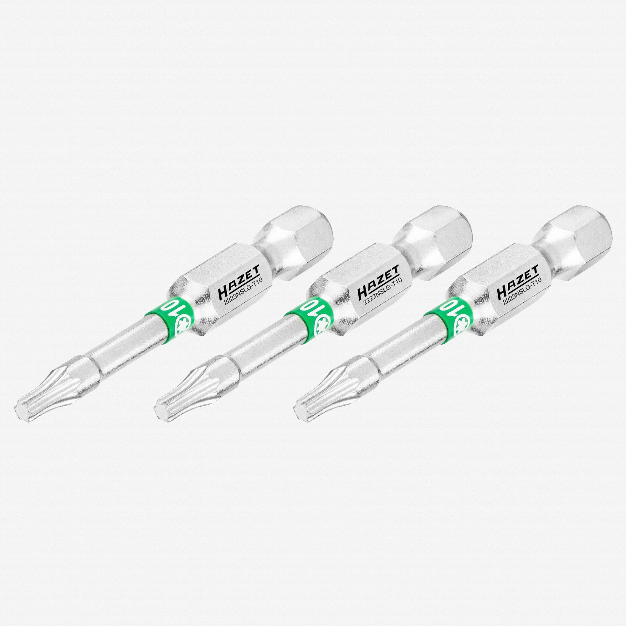 Hazet 2223NSLG-T10/3 Torx T10 x 50 mm Torsion Bit, 3 Pieces - KC Tool