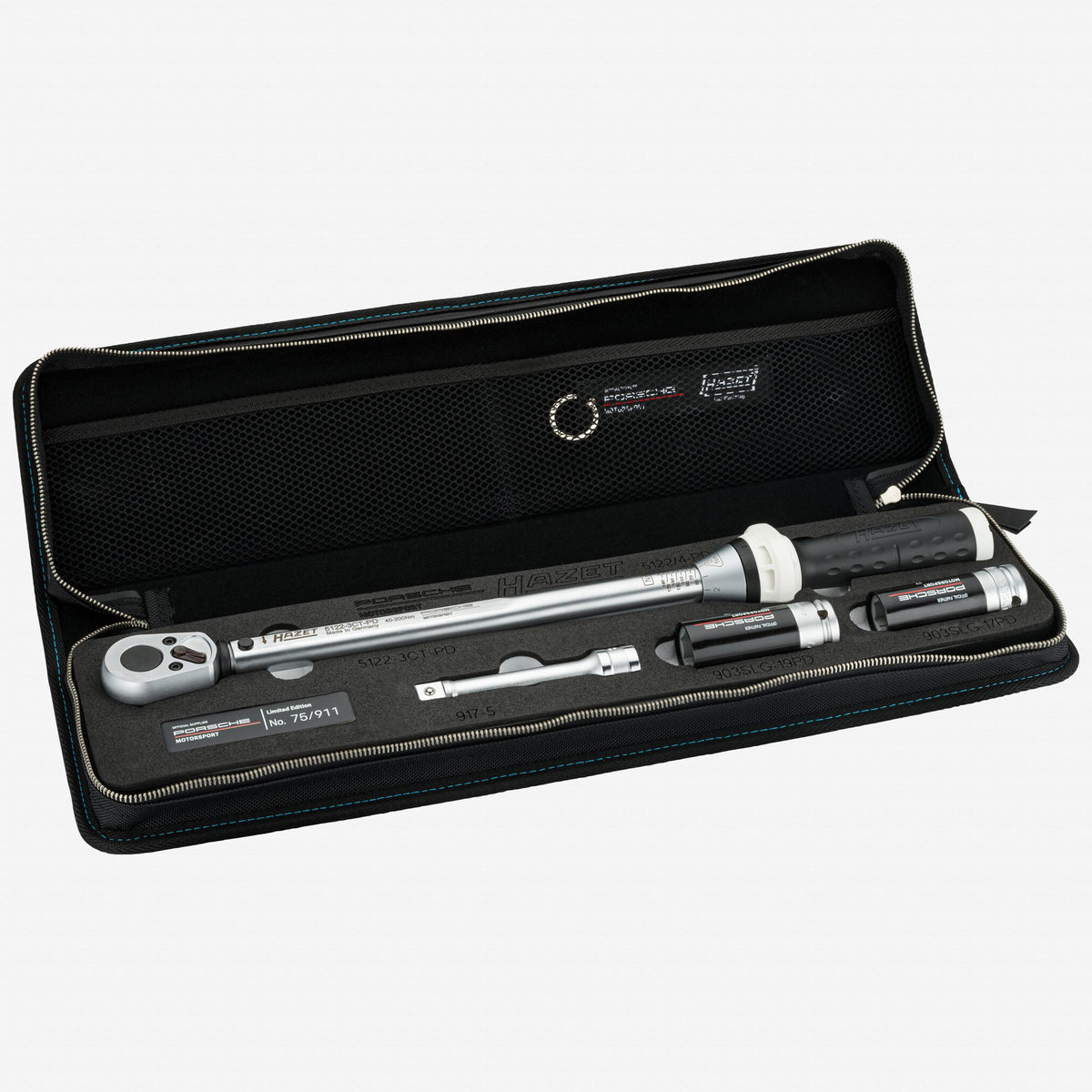 Hazet 5122/4-PD Porsche Motorsport 1/2" Torque Wrench Set, 40 - 200 Nm, 4 Pieces