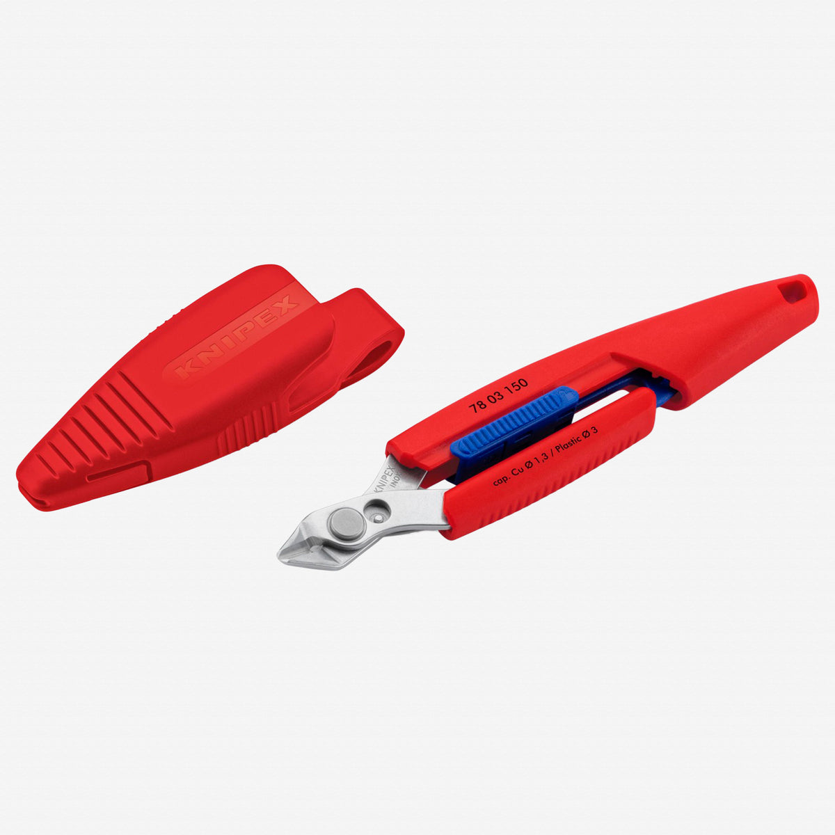 Knipex 6" Slim Knips Precision Cutting Pliers with Belt Holder - Stainless Steel