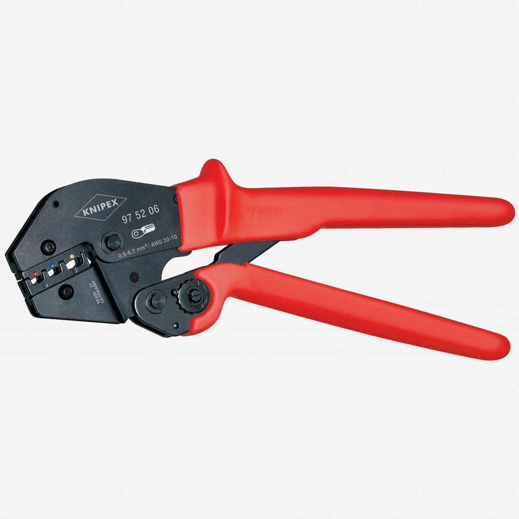 Knipex 97-52-06 Crimping Pliers w/ Lever Transmission - insulated terminals and plug connectors - KC Tool