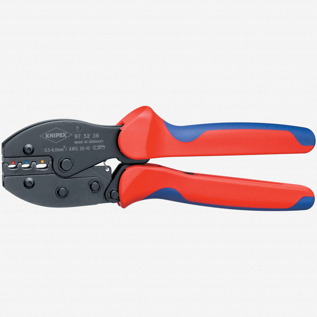 Knipex 97-52-36 PreciForce Crimping Pliers - insulated terminals and plug connectors - KC Tool