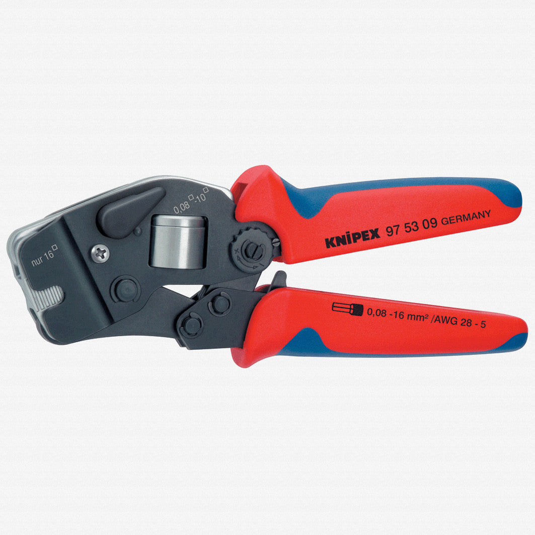 Knipex 97-53-09 Self-Adjusting Crimping Pliers - End Sleevs (ferrules) w/ Selector Lever - KC Tool