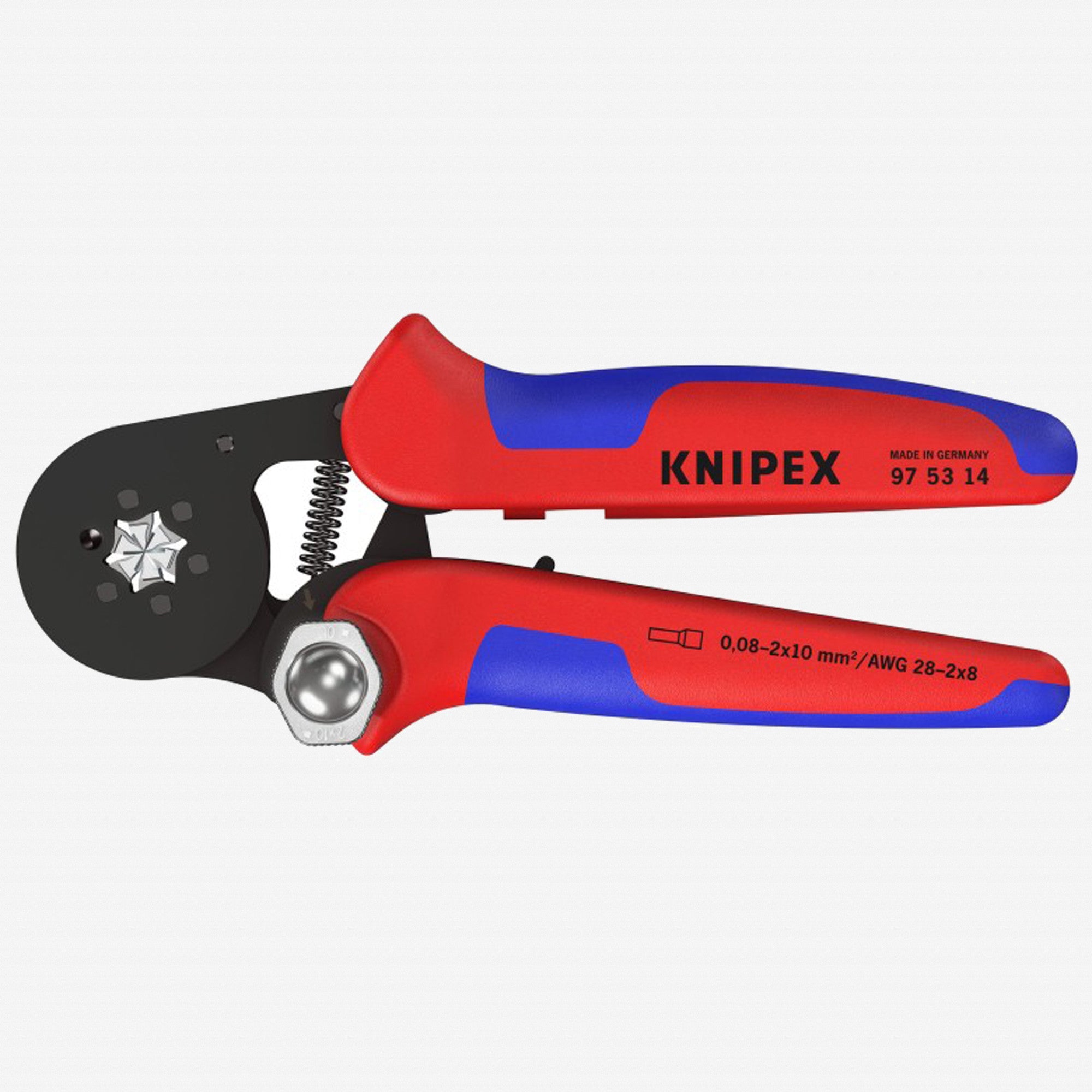 Knipex 97-53-14 Self-Adjusting Hexagonal Crimping Pliers - End Sleeves (ferrules) - KC Tool