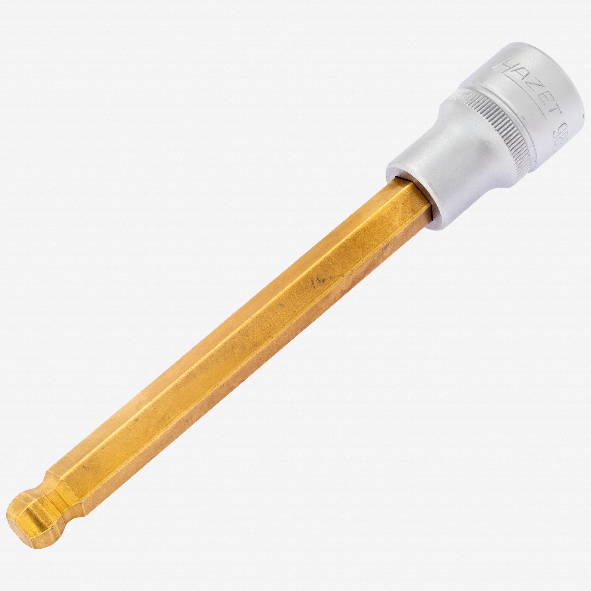 Hazet 986KK-10 10mm Ball End Hex Titanium-Nitride Socket 1/2" - Long