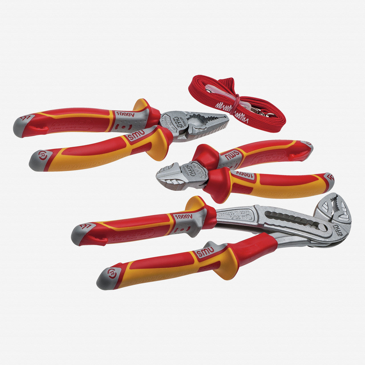 NWS VDE Insulated Pliers Set, Matte Chromium, 4 Pieces - KC Tool