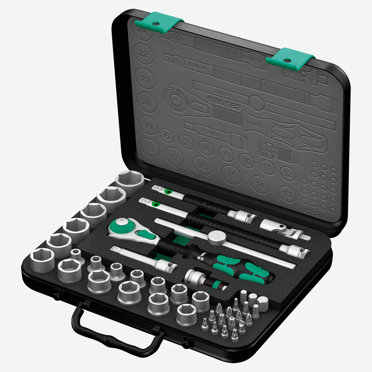Wera 003594 Zyklop Ratchet Premium 3/8" Drive Metric Set - KC Tool