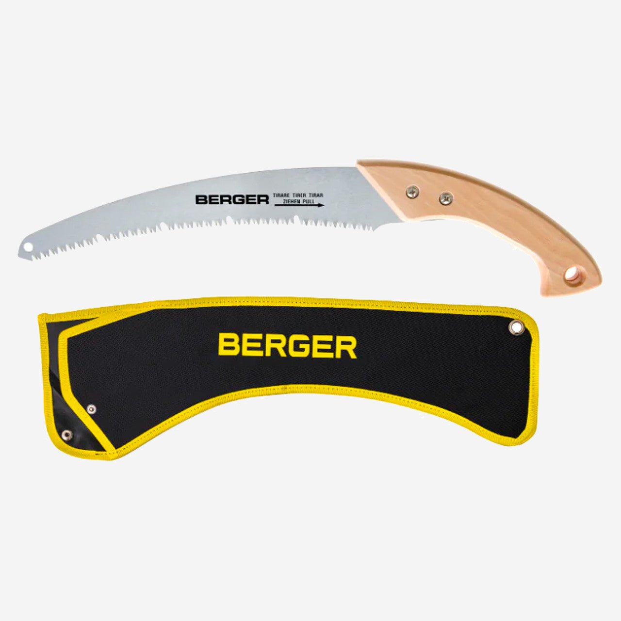 Berger 62513 Curved Blade Pruning Saw with Protective Sheath, Wood Handle, 13" - BG62513 - KC Tool