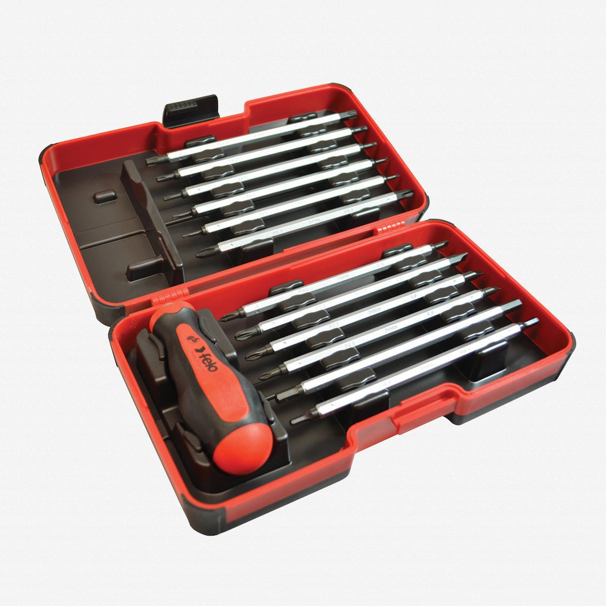 Felo 13 Piece Metric Smart Box - Slotted, Phillips, Pozidriv, Hex, Torx Blades with Handle - F32094 - KC Tool