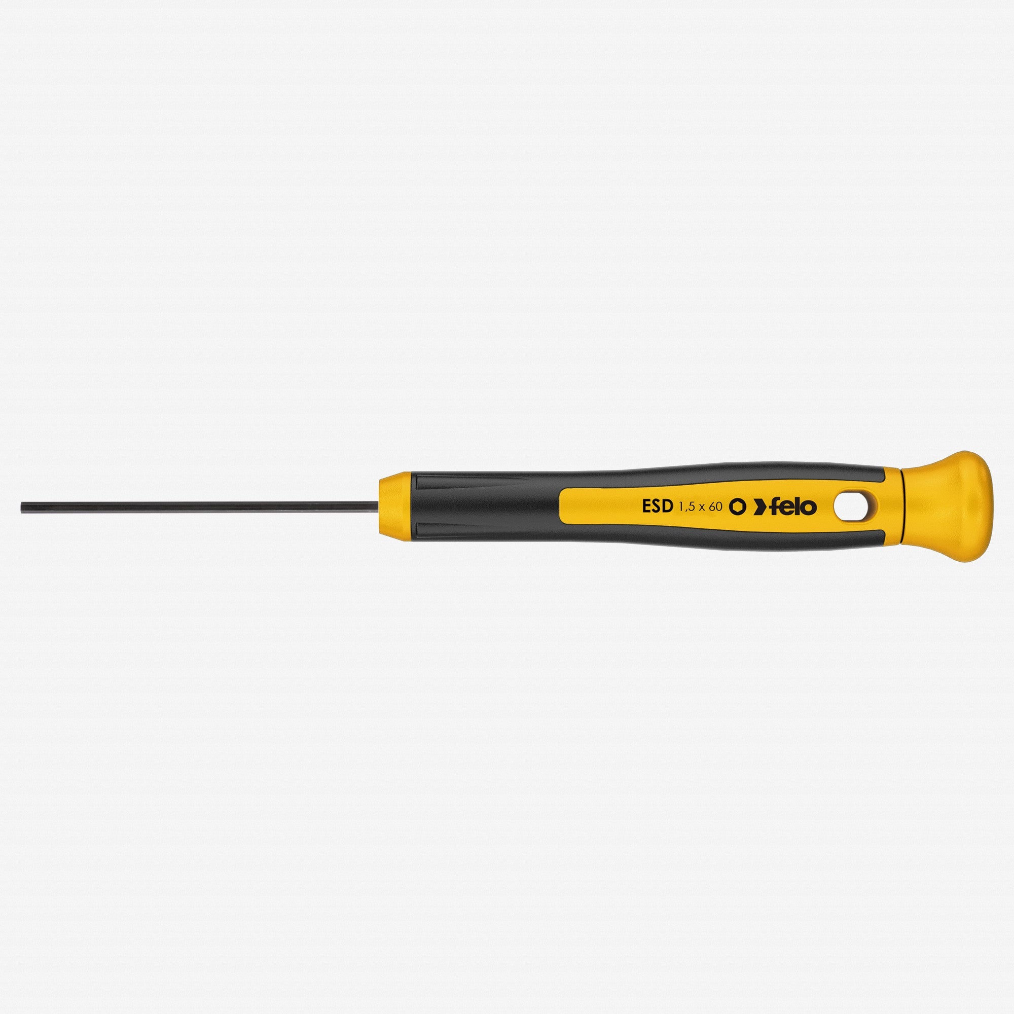 Felo 2.5 mm x 75 mm ESD Precision Hex Screwdriver - F64609 - KC Tool