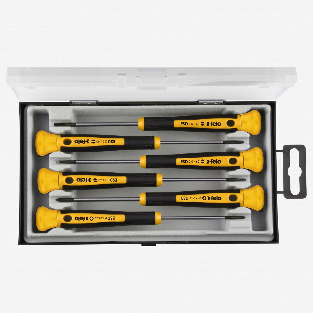 Felo 31848 ESD 6 Piece Precision Slotted & Phillips Screwdriver Set - F31848 - KC Tool