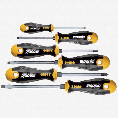 Felo 53167 Ergonic 6 Piece Slotted & Phillips Screwdriver Set - F53167 - KC Tool