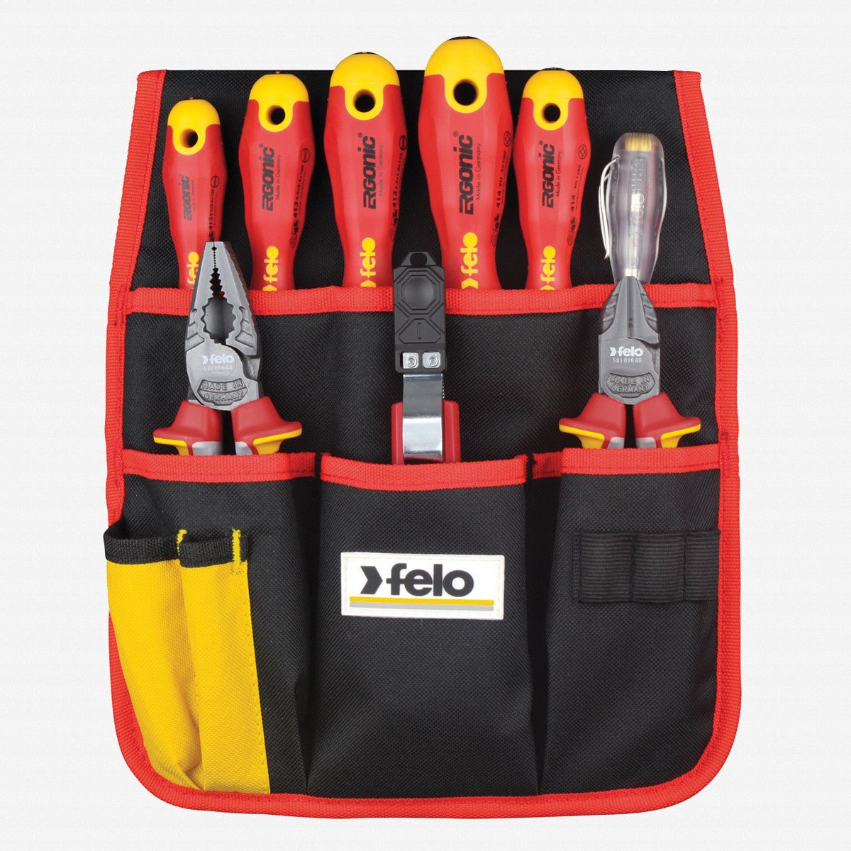 Felo 9 Piece Insulated Belt Pouch Set - F63859 - KC Tool