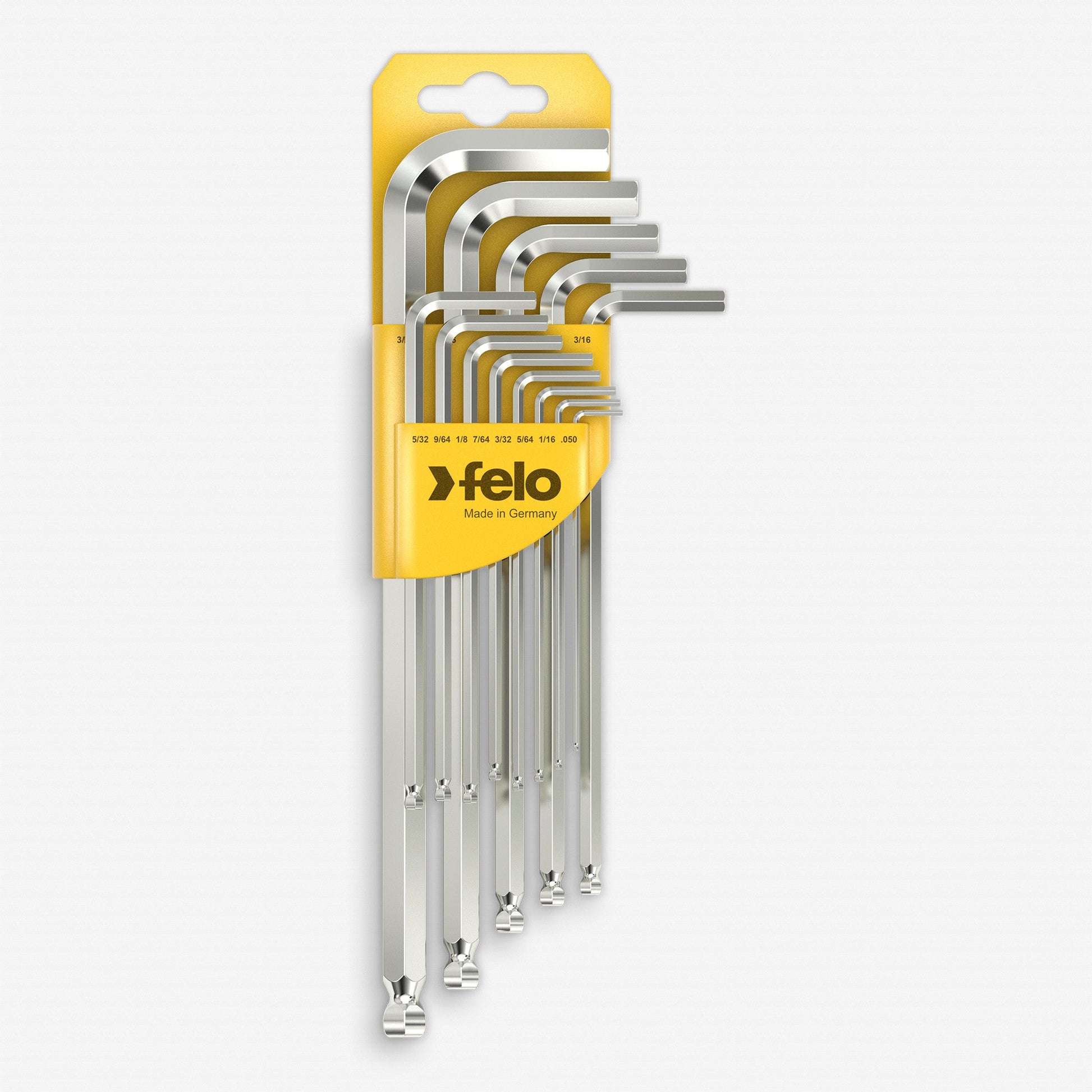 Felo Ball End SAE Hex L-Key Set, 0.05" - 3/8", 13 Pieces - F65085 - KC Tool
