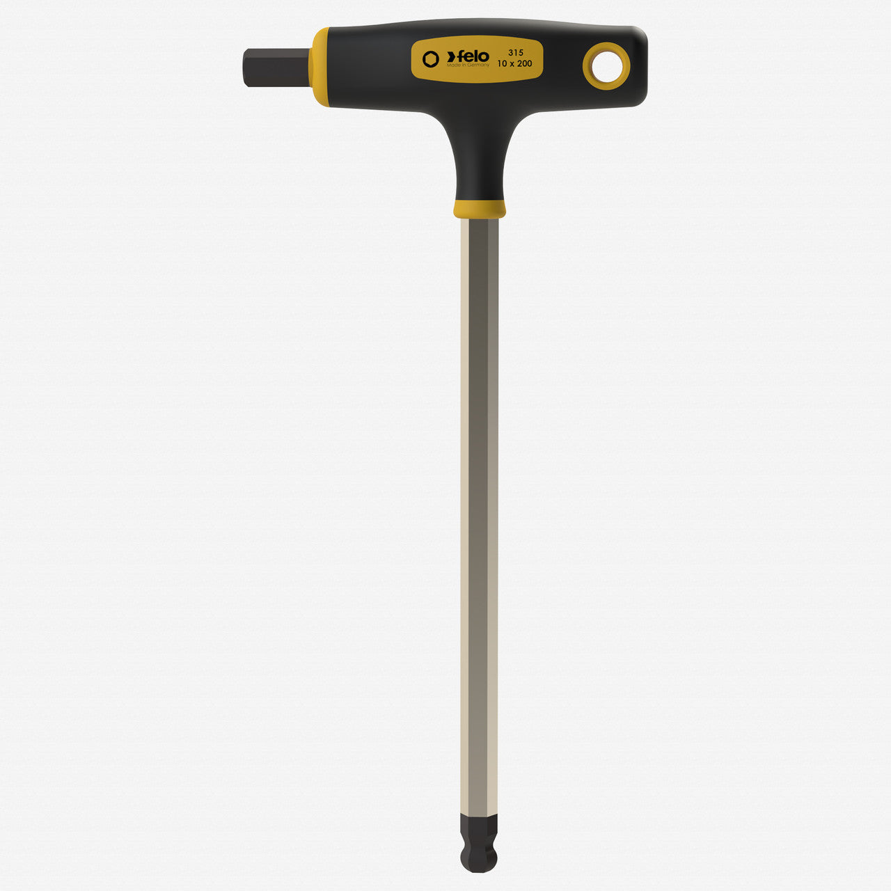 Felo Dual Metric Hex T - Handle with Ball End, 10.0 mm x 200 mm - F65733 - KC Tool
