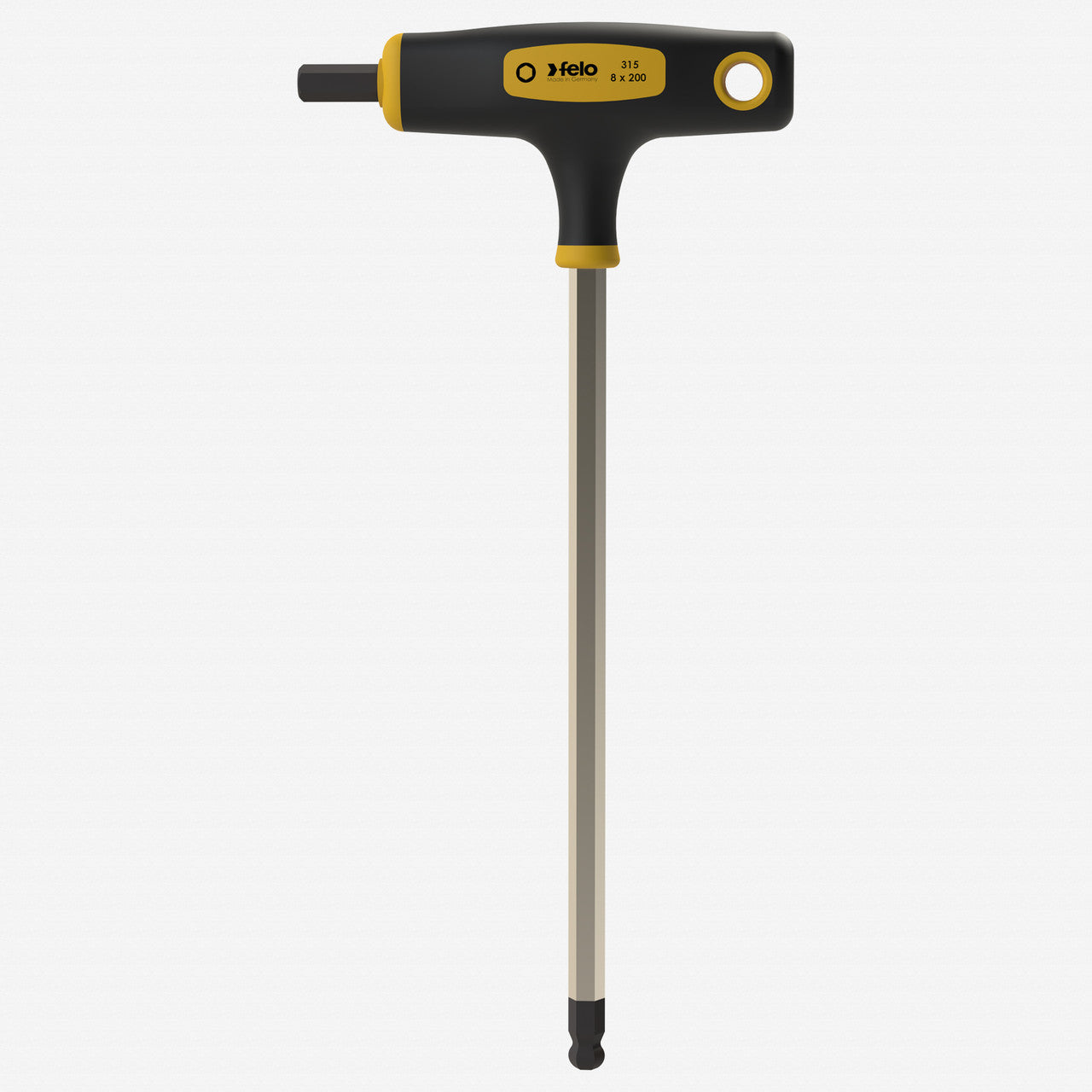 Felo Dual Metric Hex T - Handle with Ball End, 8.0 mm x 200 mm - F65731 - KC Tool