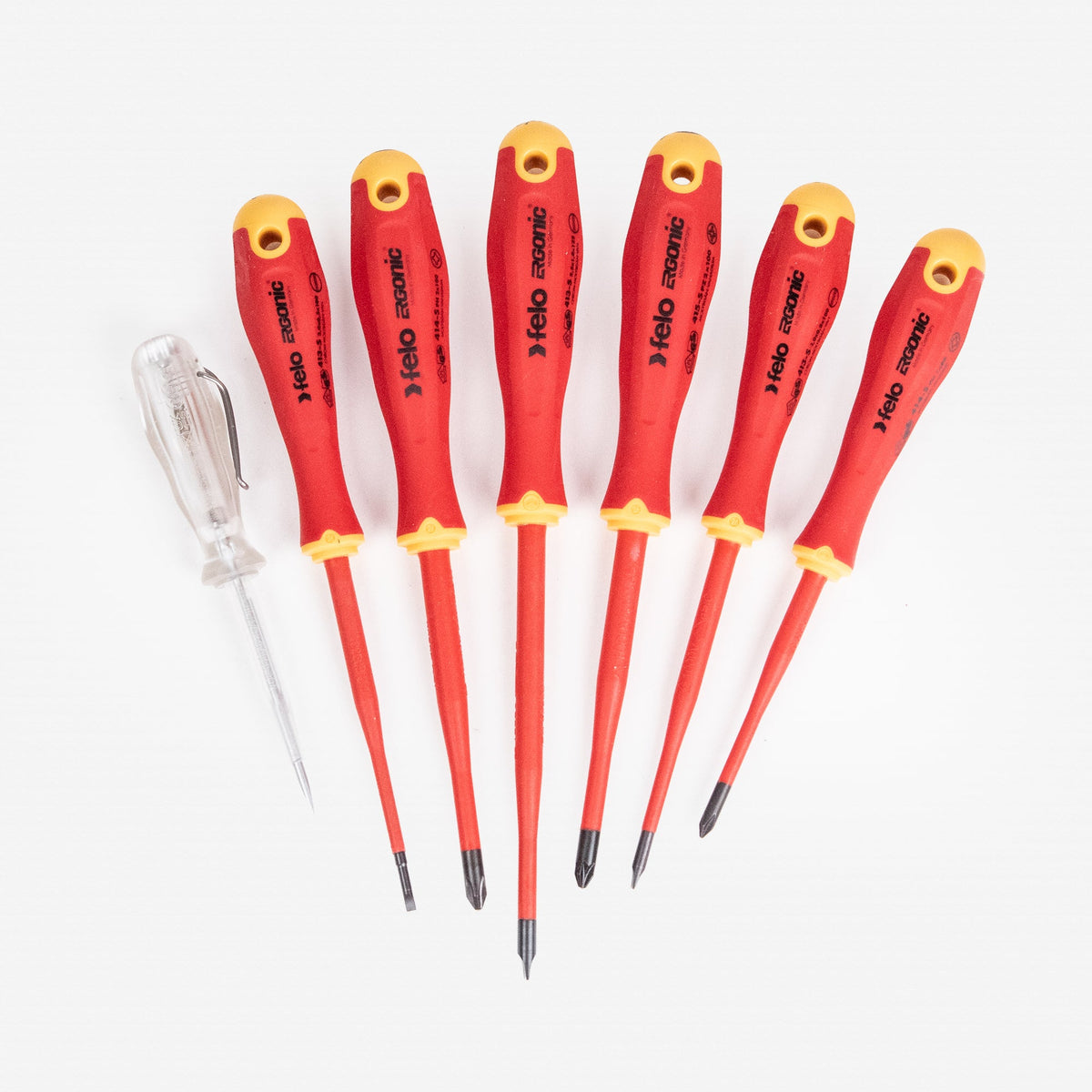 Felo E-Slim Insulated Screwdriver Set, 7 PIeces - F66431 - KC Tool