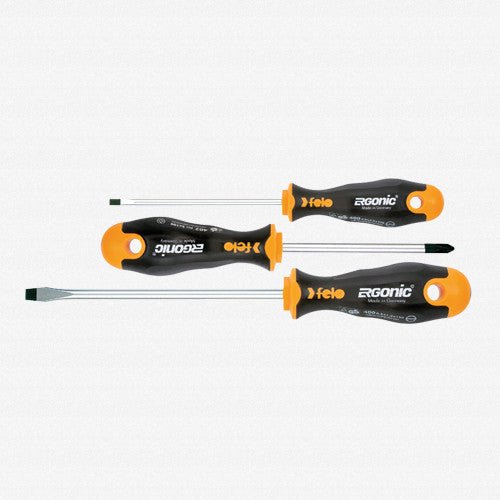 Felo Ergonic 3 Piece Slotted & Phillips Screwdriver Set - F53701 - KC Tool