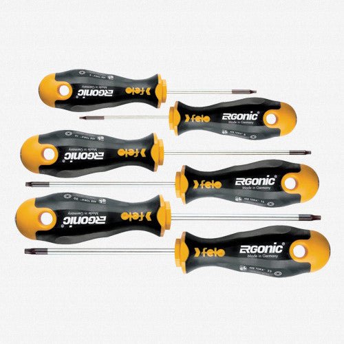 Felo Ergonic 6 Piece Torx Screwdriver Set T8 - T25 - F53165 - KC Tool