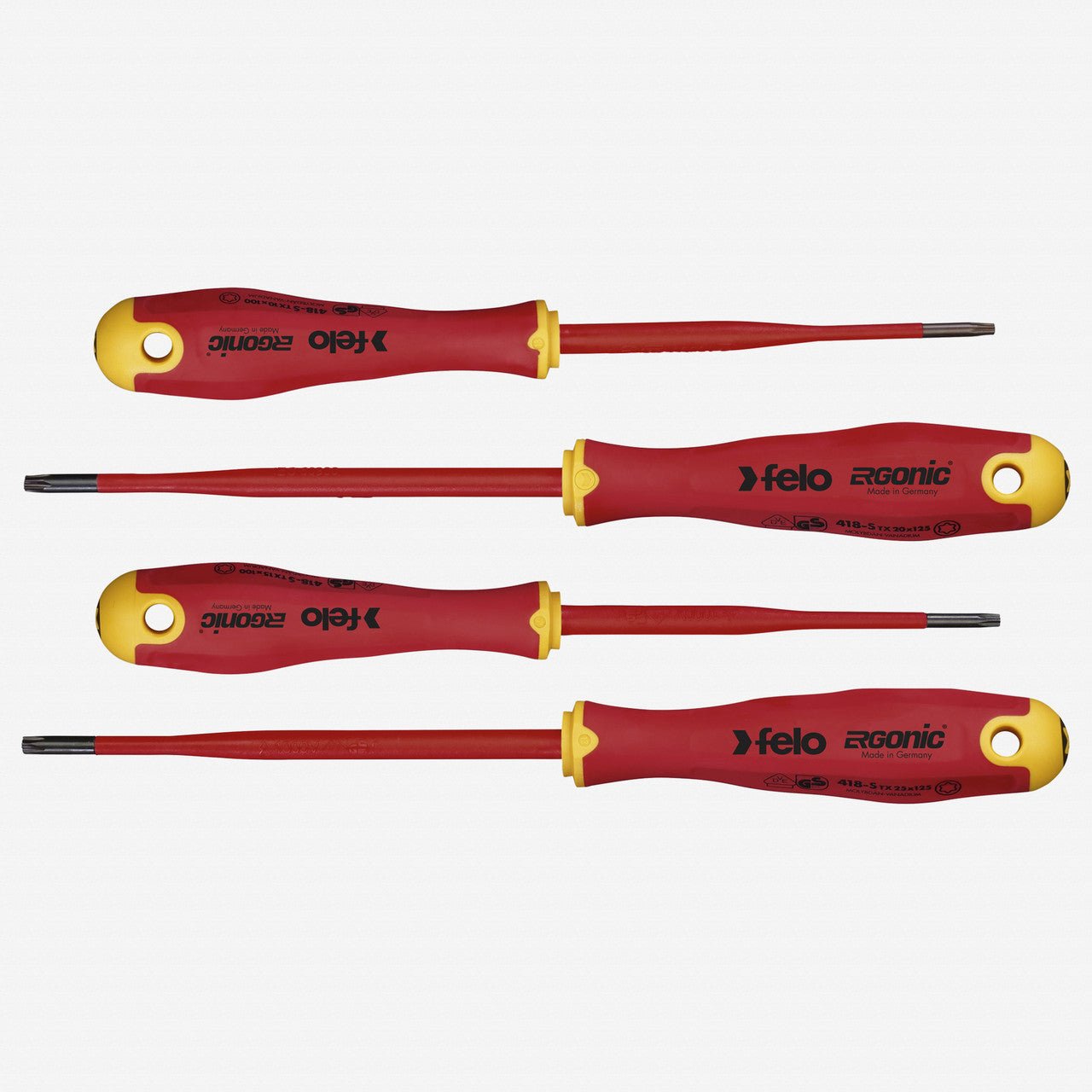 Felo Ergonic E - Slim VDE Torx Screwdriver Set, 4 Pieces - F64953 - KC Tool