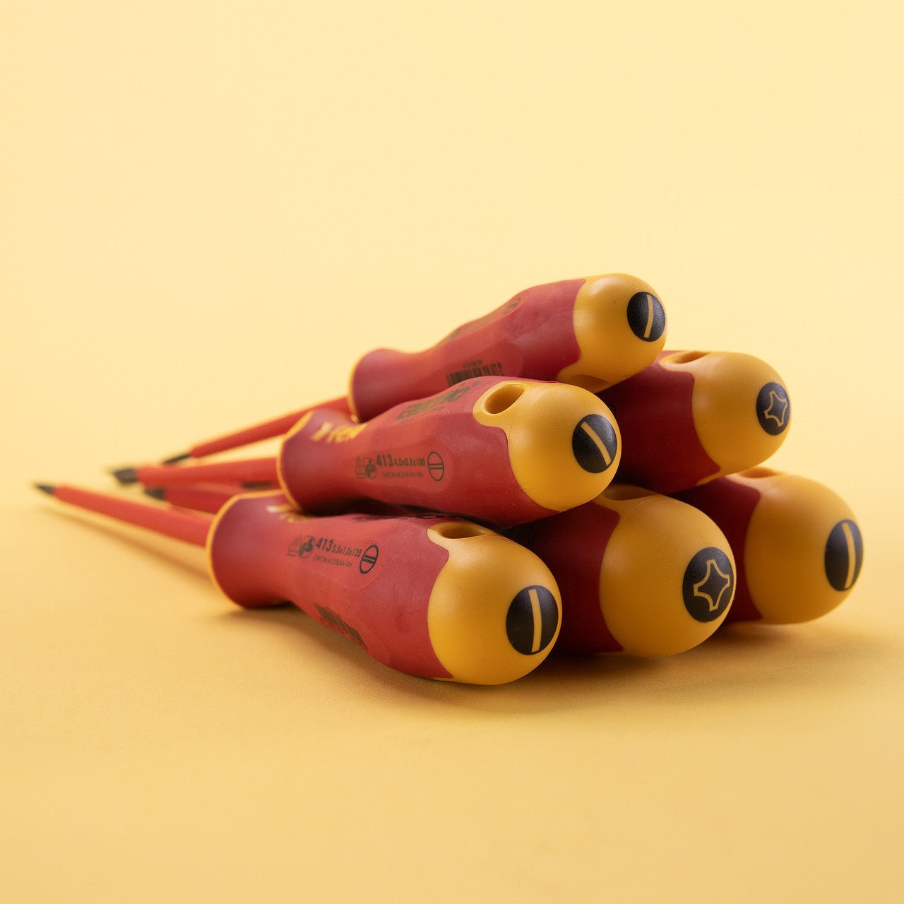 Felo Ergonic Insulated 6 Piece Slotted & Phillips Screwdriver Set - F53169 - KC Tool