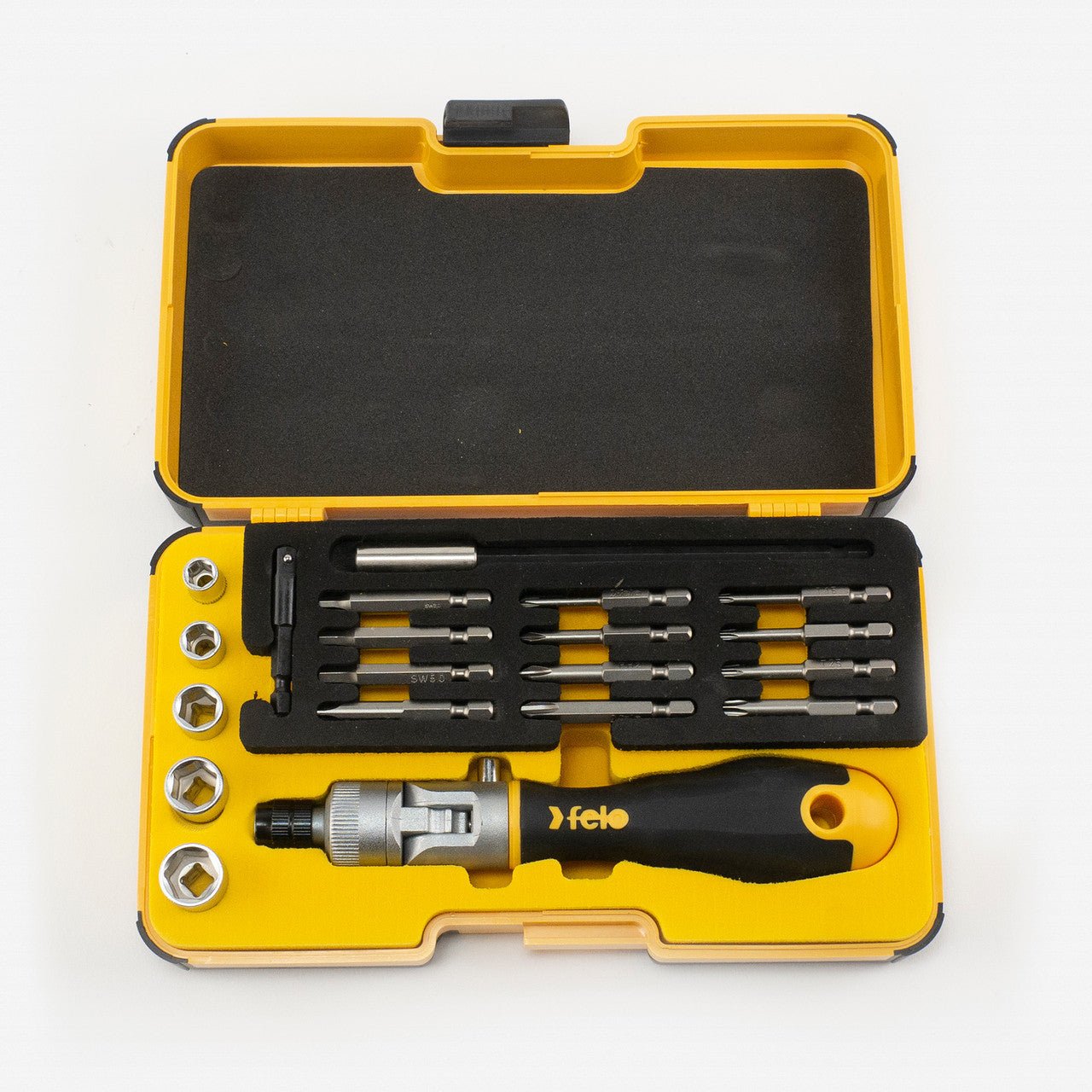 Felo Ergonic K Handle Ratcheting Screwdriver Box Set, 20 Pieces - F64515 - KC Tool