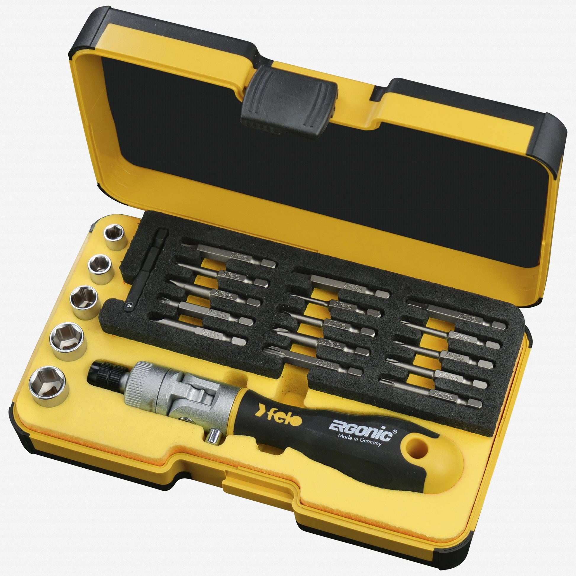 Felo Ergonic K Handle Set in XL-Strongbox, 22 Pieces - F64841 - KC Tool