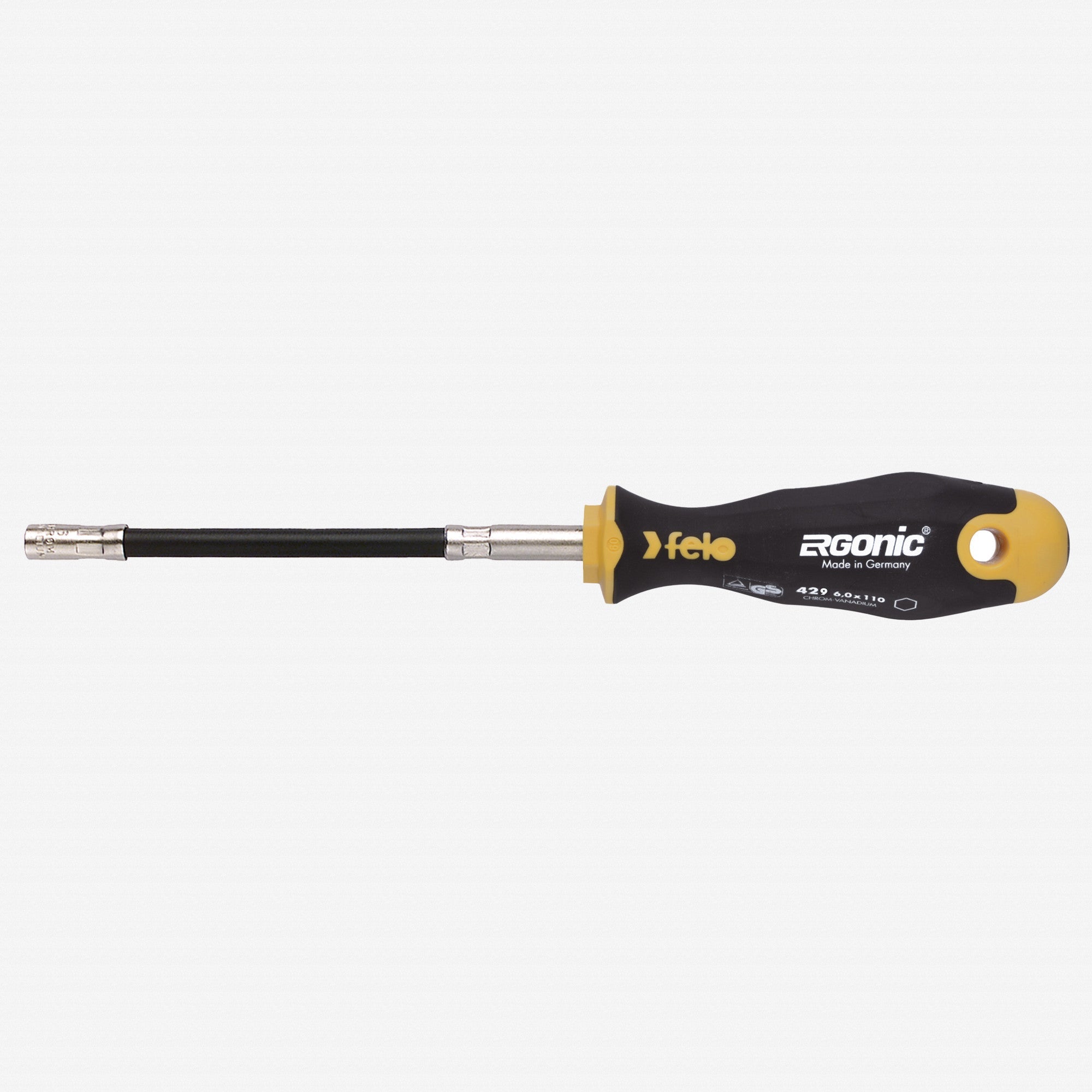 Felo Ergonic Metric Nutdriver with Flexible Blade, 6 x 170 mm - F60357 - KC Tool