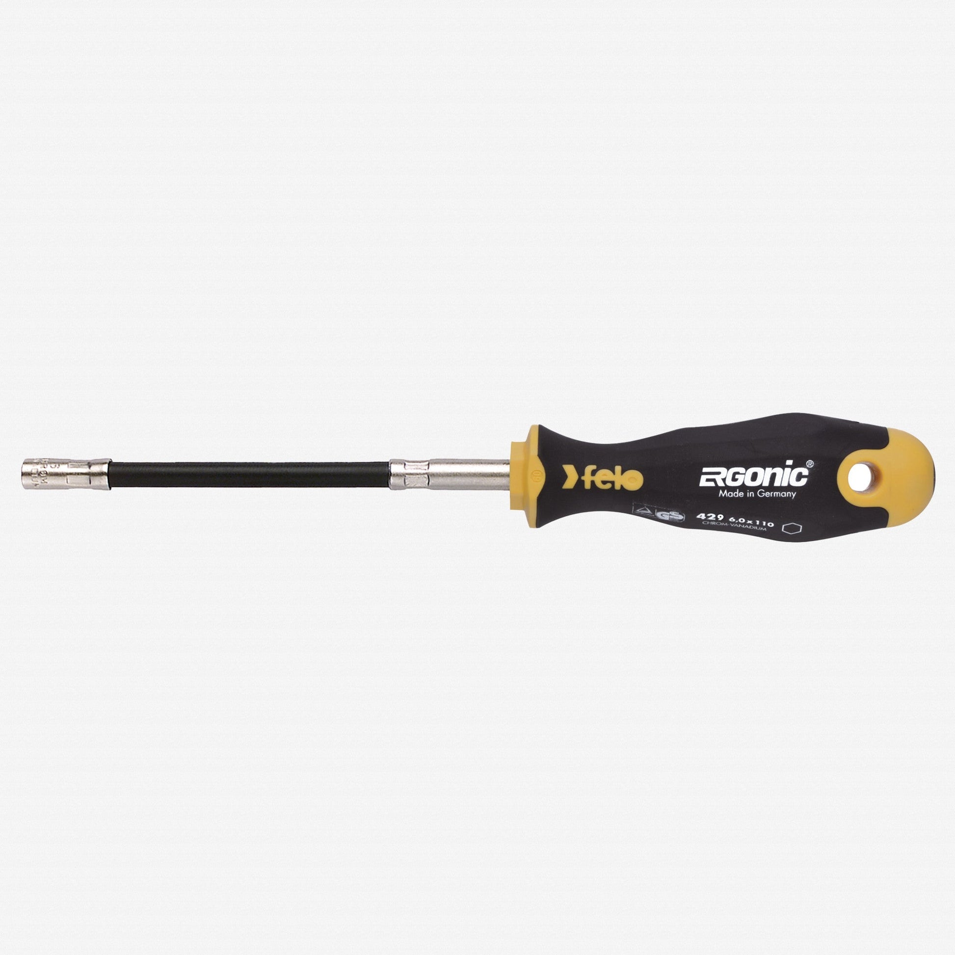 Felo Ergonic Metric Nutdriver with Flexible Blade, 7 x 170 mm - F60359 - KC Tool