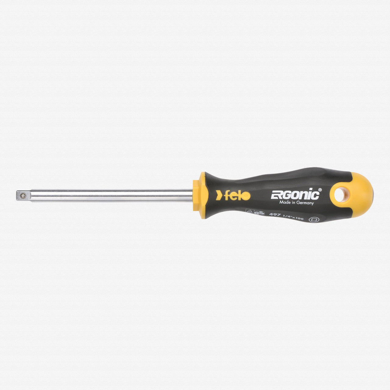 Felo Ergonic Screwdriver w/ 1/4" Socket Adapter - F61479 - KC Tool
