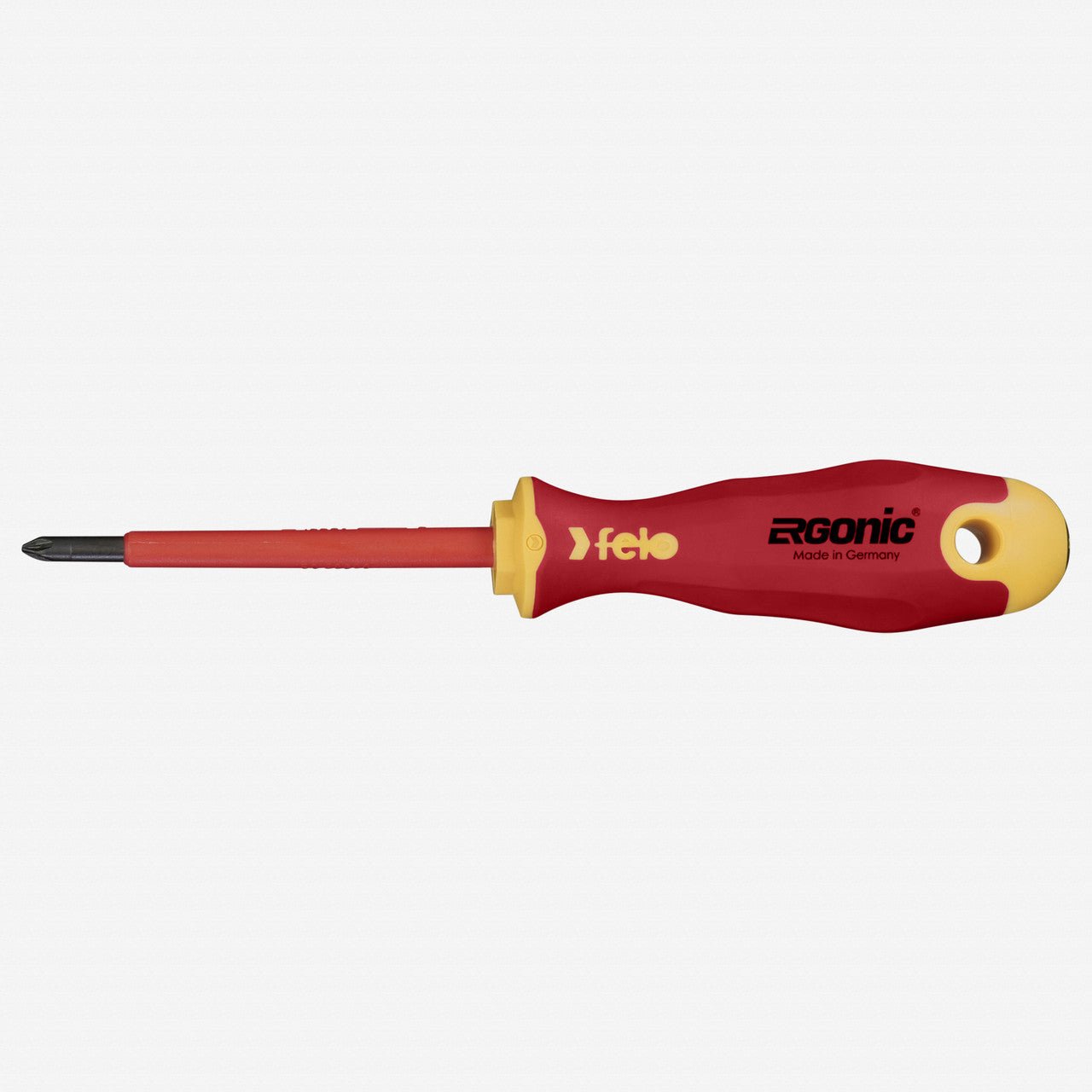 Felo Ergonic VDE Insulated Pozidriv Screwdriver, PZ 1 x 80 - F53159 - KC Tool