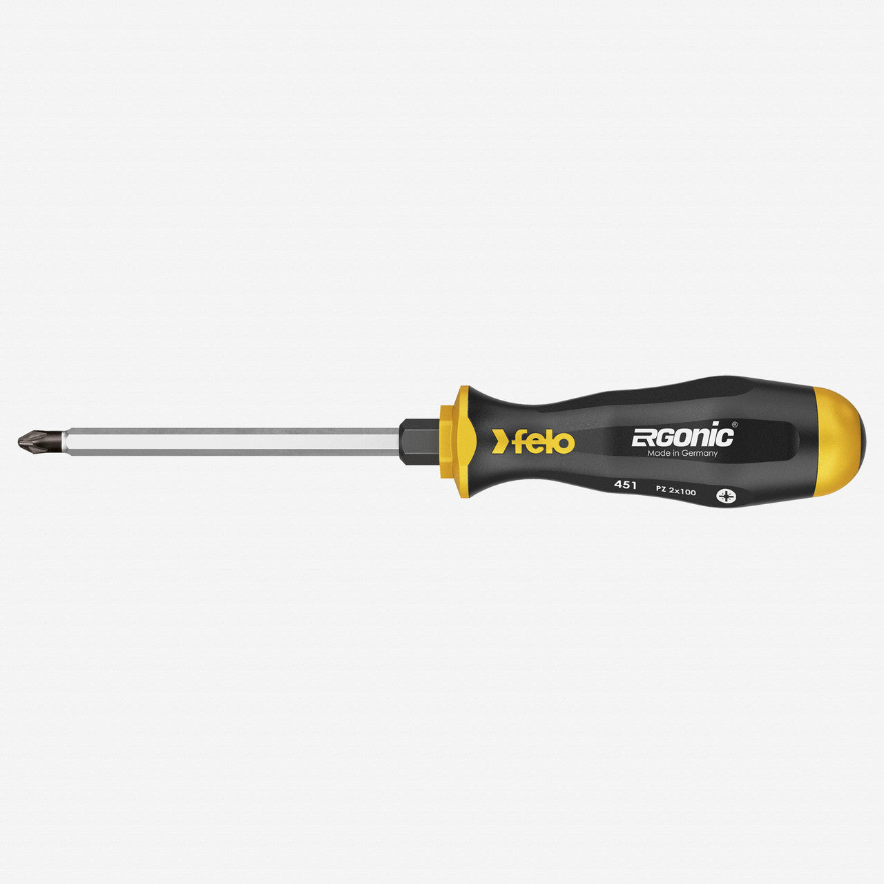 Felo Ergonic with Striking Cap Pozidriv Screwdriver, PZ 3 x 150 - F64791 - KC Tool