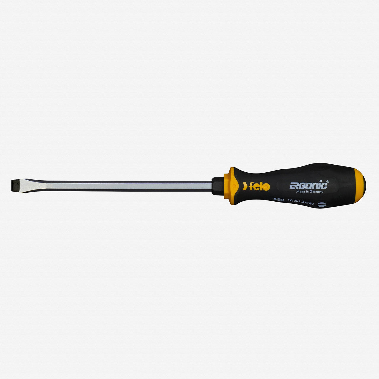 Felo Ergonic with Striking Cap Slotted Screwdriver, 10 x 180 mm - F64527 - KC Tool