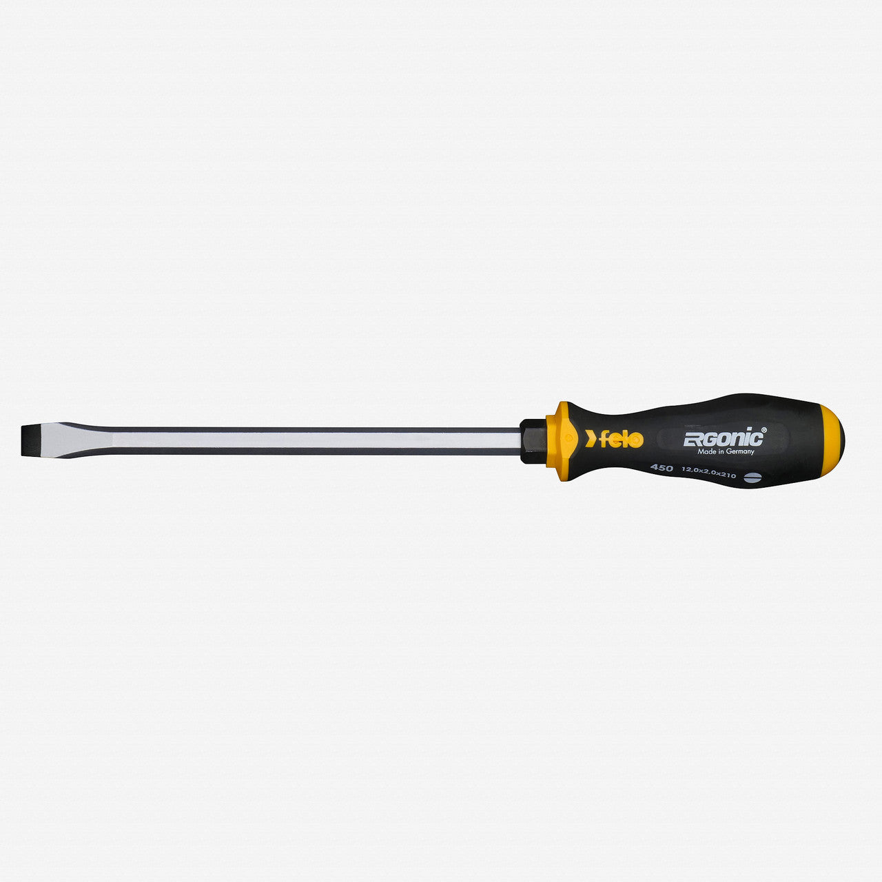 Felo Ergonic with Striking Cap Slotted Screwdriver, 12 x 210mm - F64529 - KC Tool