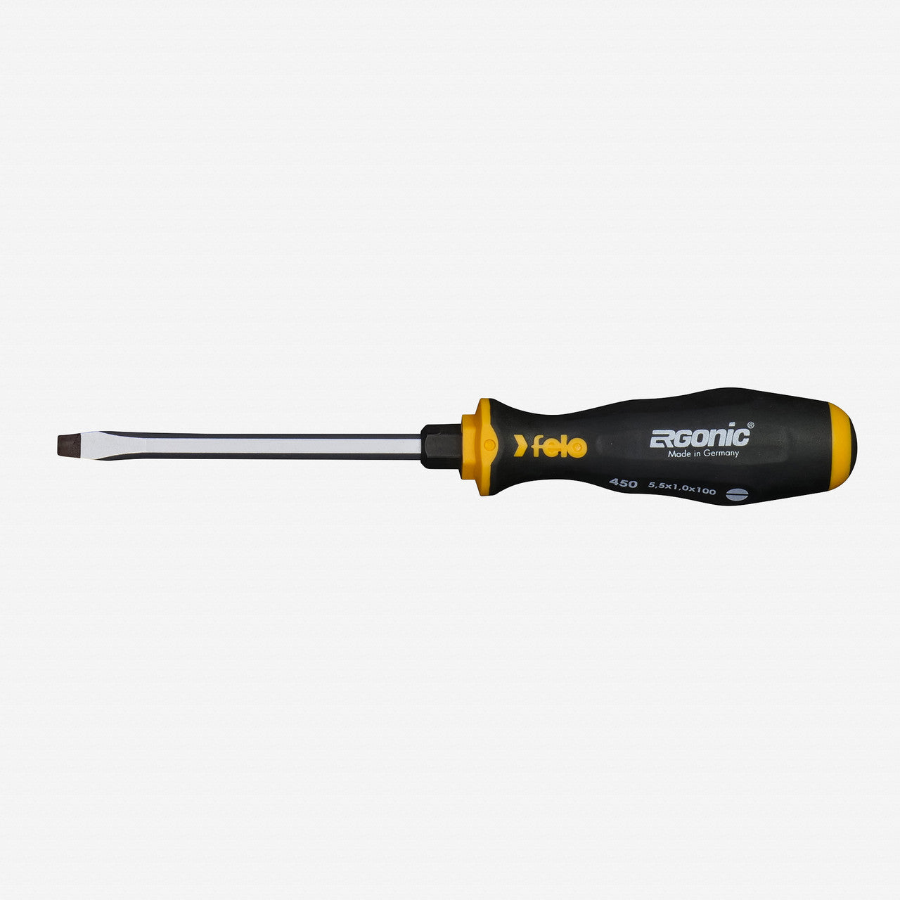 Felo Ergonic with Striking Cap Slotted Screwdriver, 5.5 x 100mm - F64521 - KC Tool