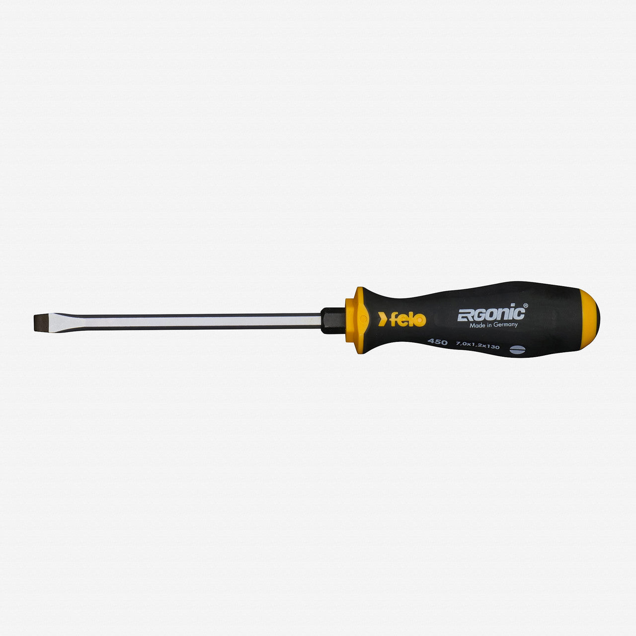 Felo Ergonic with Striking Cap Slotted Screwdriver, 7.0 x 130mm - F64523 - KC Tool