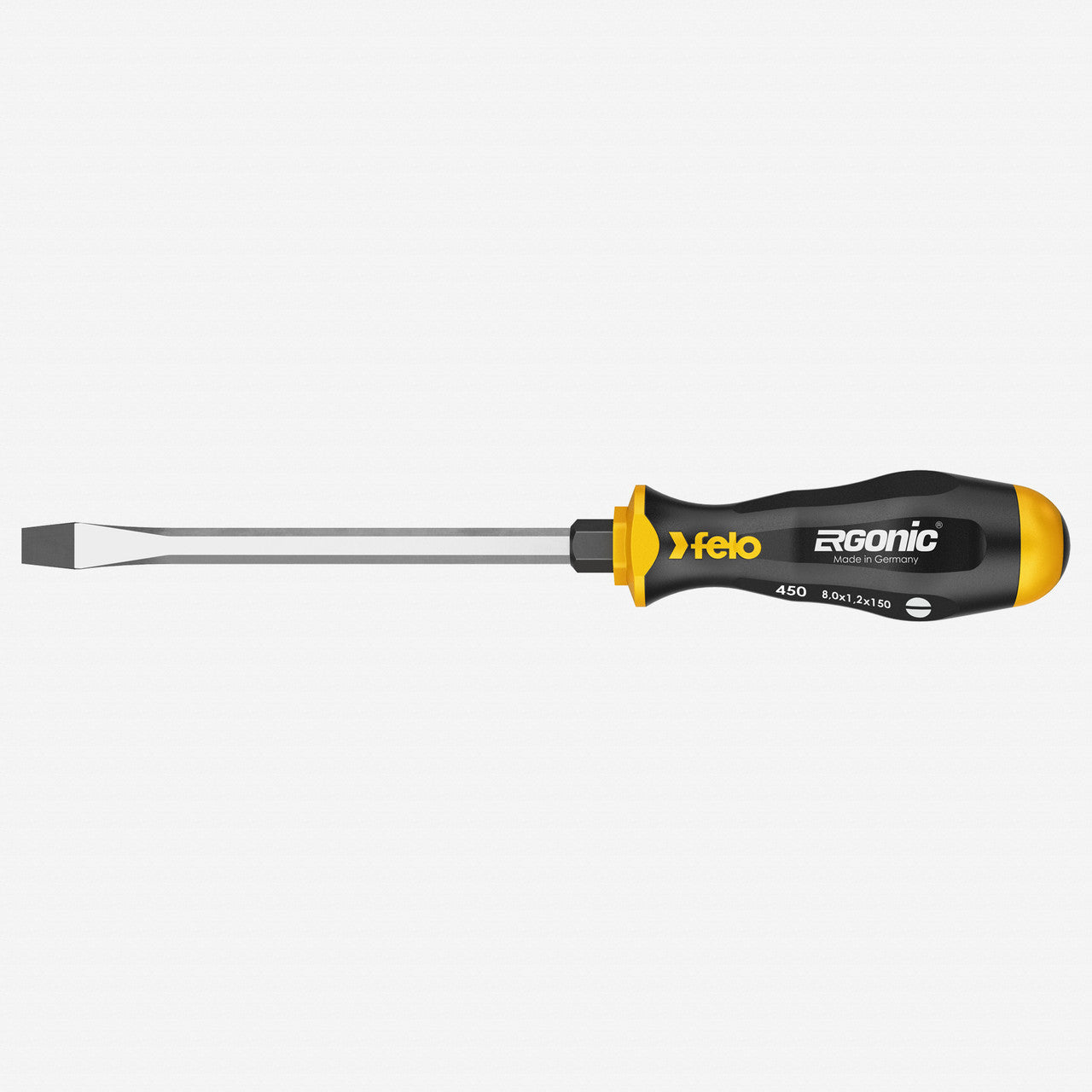 Felo Ergonic with Striking Cap Slotted Screwdriver, 8.0 x 150 mm - F64775 - KC Tool