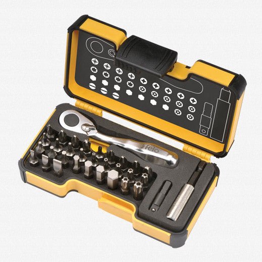 Felo Felo XS 33 piece Box SL,Hex,PH,PZ,TX Bits Mini Ratchet, Bitholder - F61545 - KC Tool